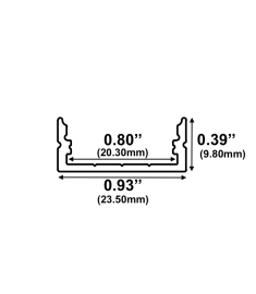 1955ASL-B - Black LED Channel