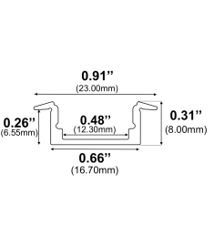 1972ASL-B - Black Recessed LED Channel