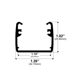 411ASL - Square LED Channel