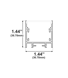 435ASL-BB - Surface / Pendant Black LED Channel