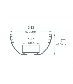 531ASL - Oval Pendant Linear LED Channel