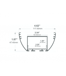 532ASL - Oval Pendant Linear LED Channel